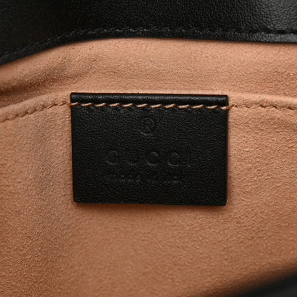 Gucci Calfskin Matelasse Mini GG Marmont Shoulder Bag Black 6 of 10