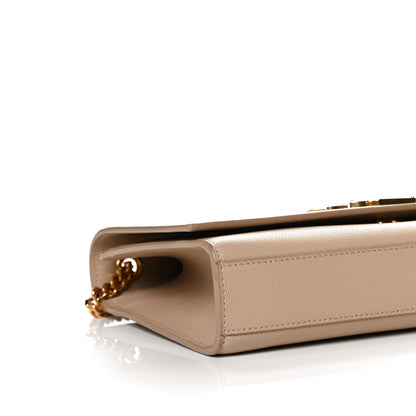 Saint Laurent Grain De Poudre Medium Monogram Kate Satchel Nude Powder 9 of 12