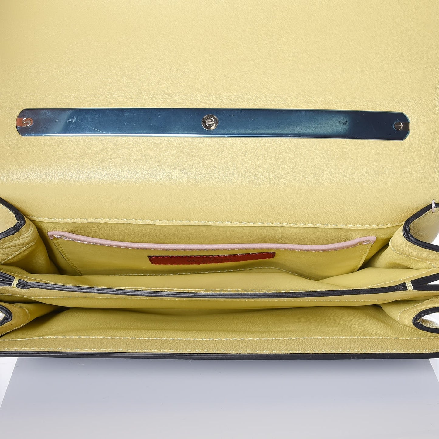 Calfskin Watercolor Va Va Voom Shoulder Bag Rose Green Yellow Sky