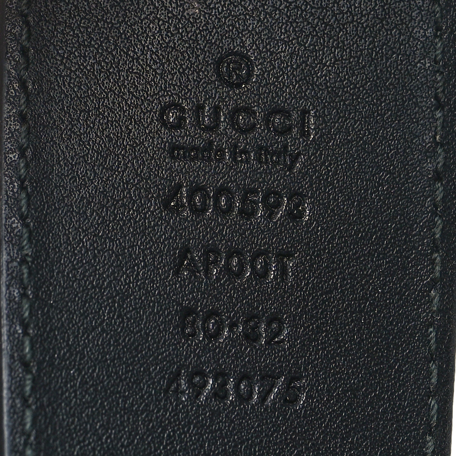 Gucci Calfskin Double G 40mm Belt 80 32 Black 5 of 5