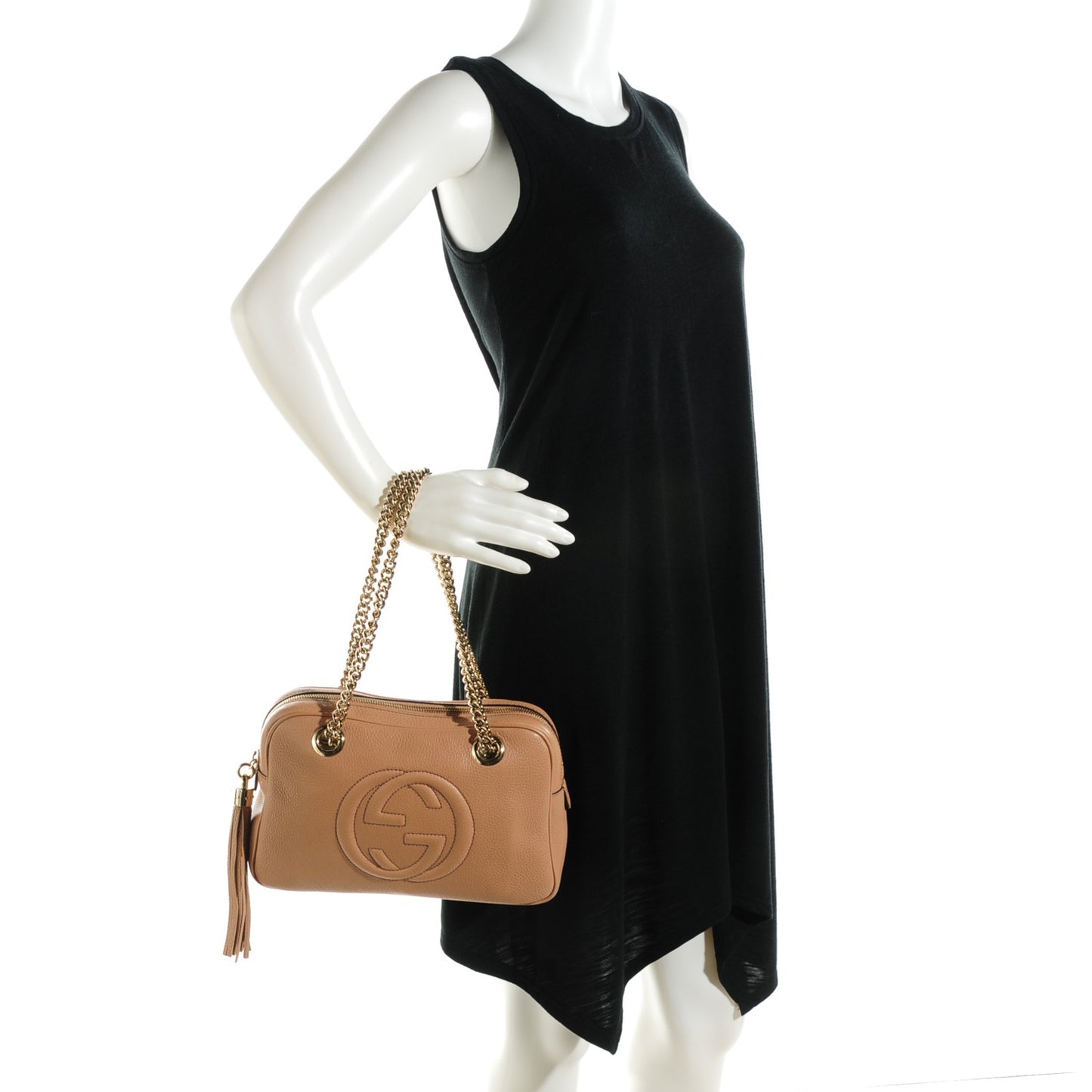 Pebbled Calfskin Small Soho Bowler Camelia