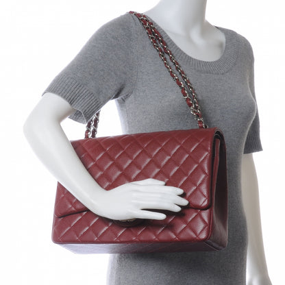 Chanel Caviar Quilted Maxi Double Flap Red 2 of 8