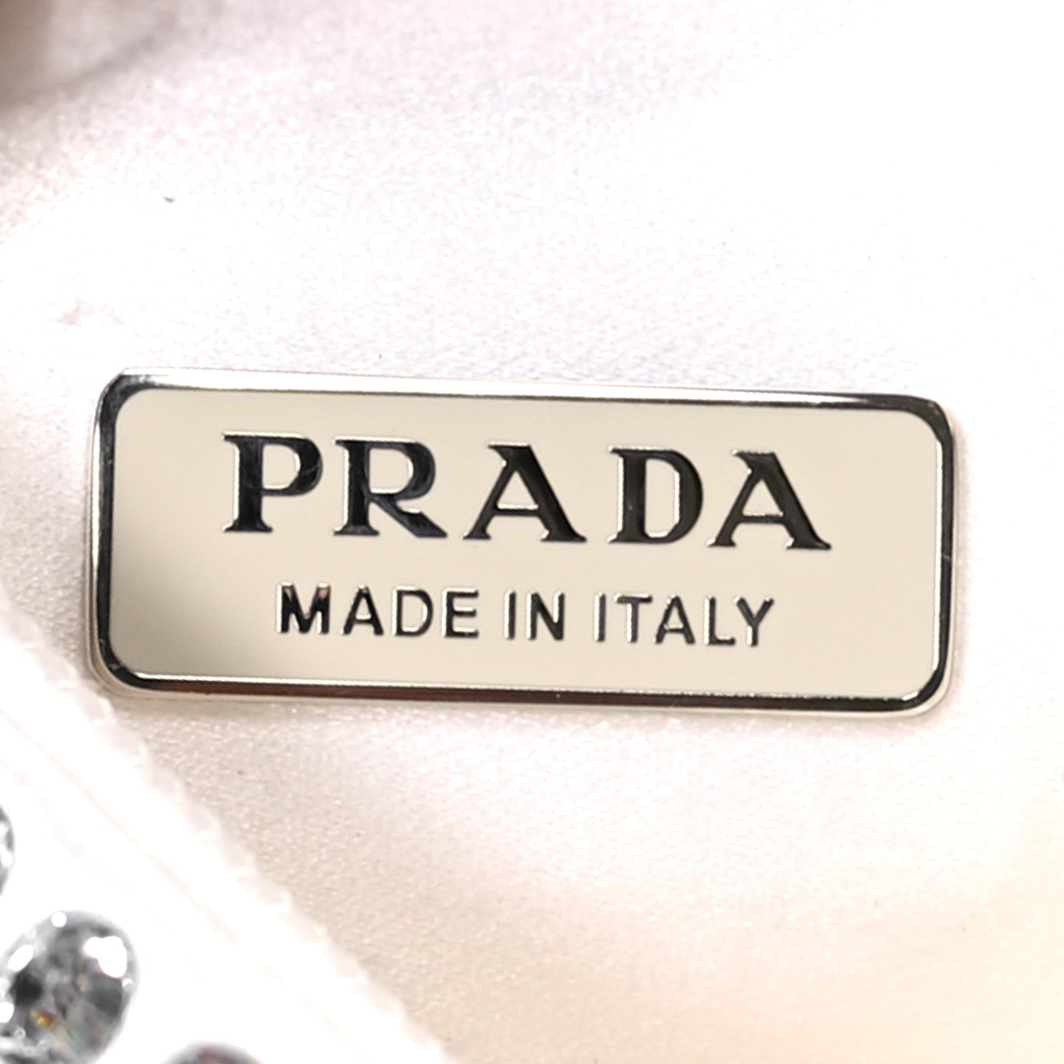 Prada Satin Crystal Mini Re-Edition 2000 Bag White 6 of 11