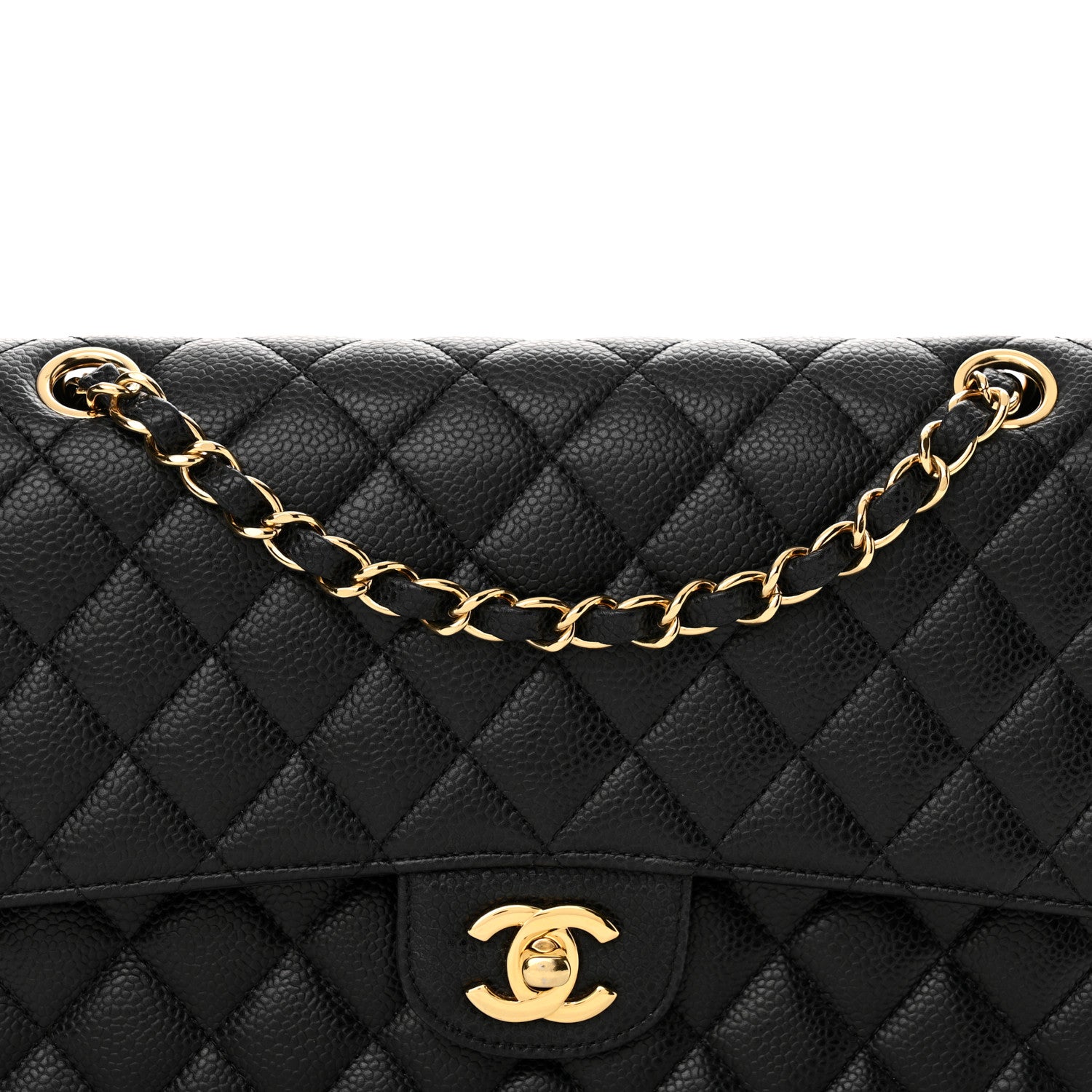 Chanel Caviar Quilted Medium Double Flap Black 8 of 13