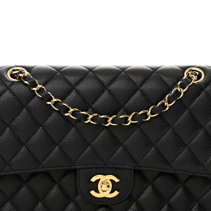 Chanel Caviar Quilted Medium Double Flap Black 8 of 13