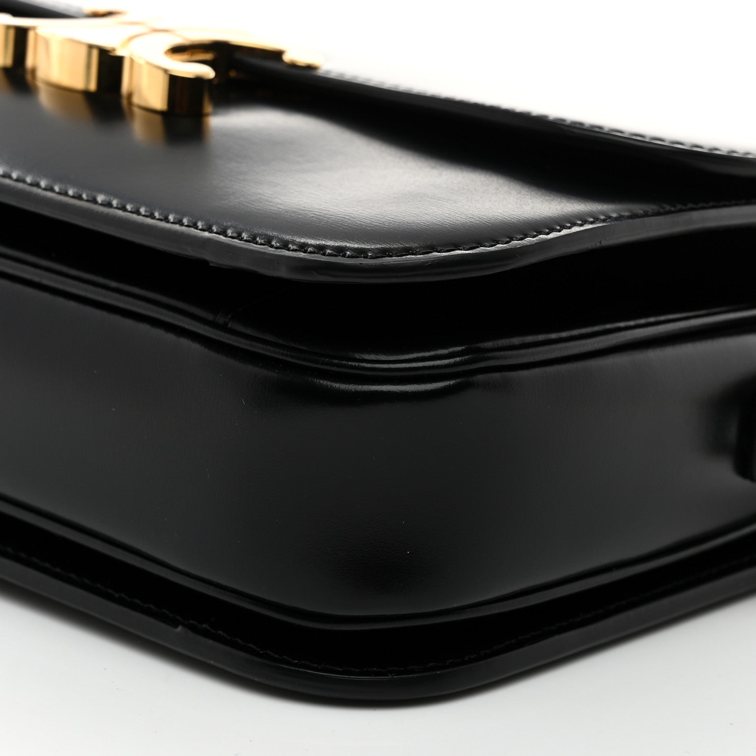 Celine Shiny Calfskin Medium Triomphe Black 13 of 13