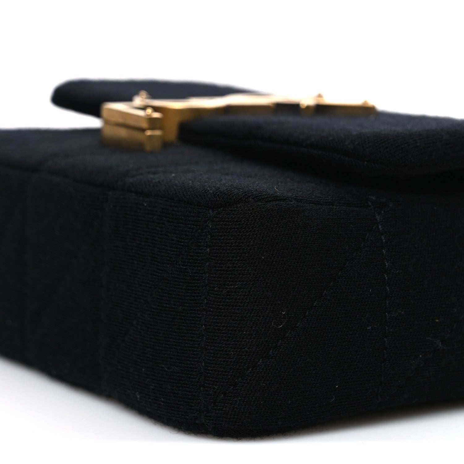 Saint Laurent Jersey Wool Patchwork Monogram Mini Jamie Baguette Black 9 of 9