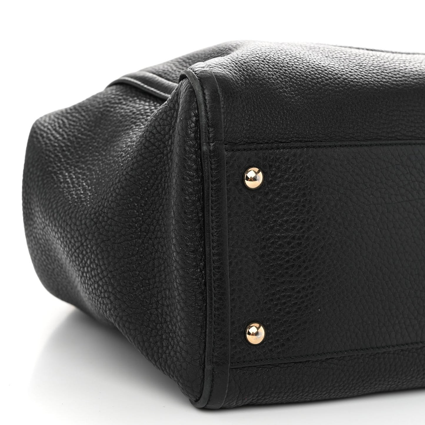 Pebbled Calfskin Medium Soho Shoulder Bag Black