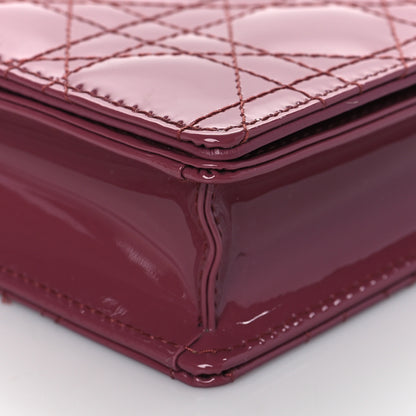 Christian Dior Patent Cannage Lady Dior Convertible Clutch Mallow Rose 10 of 10