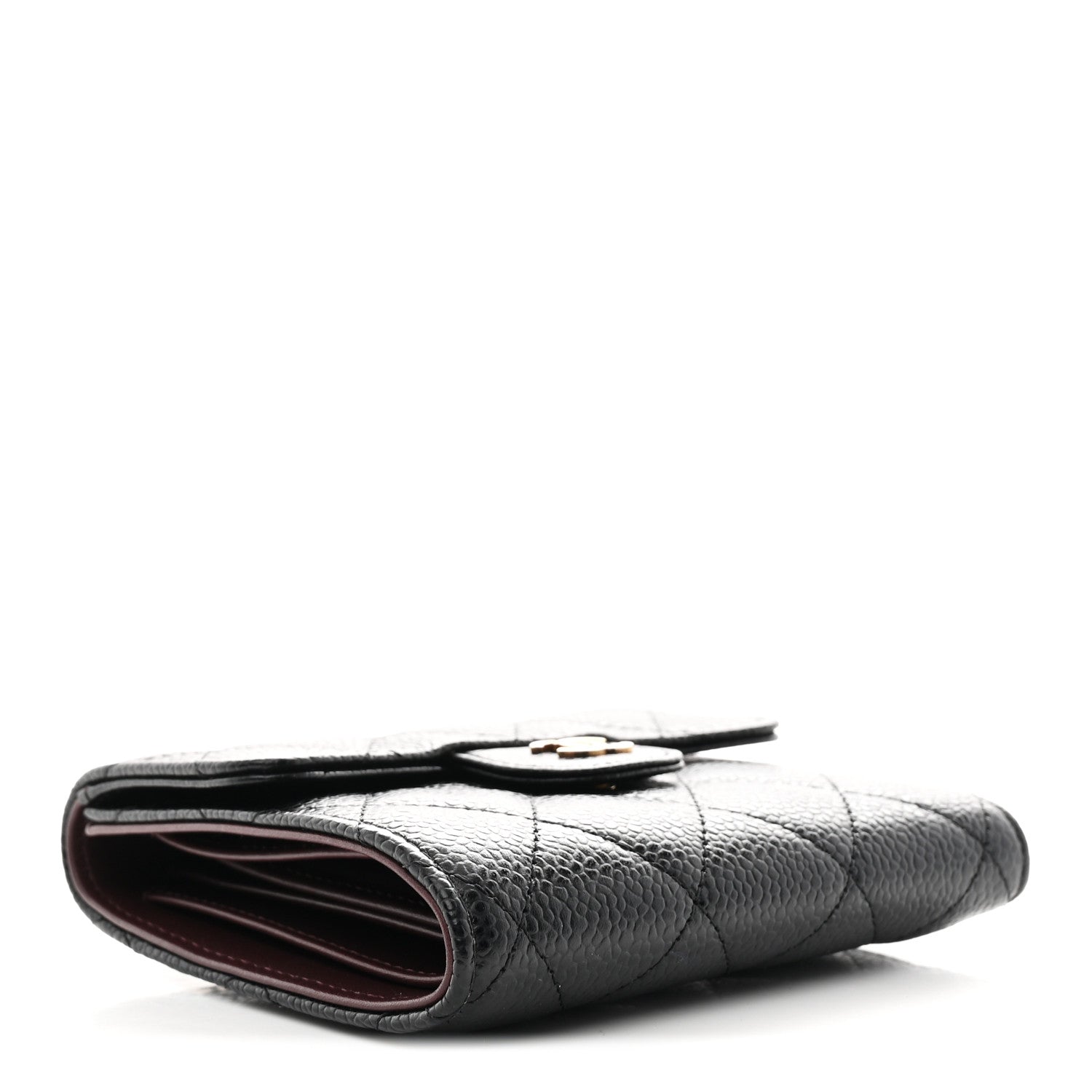 Chanel Caviar Quilted Compact Flap Wallet Black 4 of 7