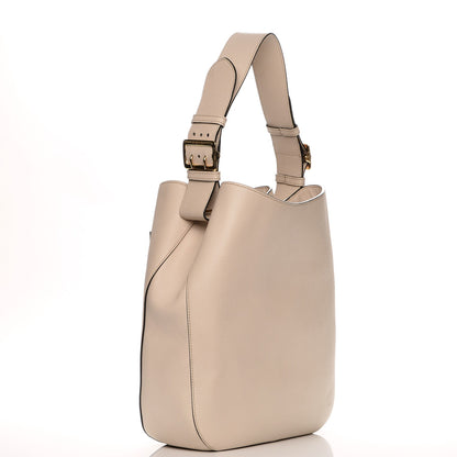 Burberry Grainy Calfskin Small Elmstone Hobo Limestone 3 of 9