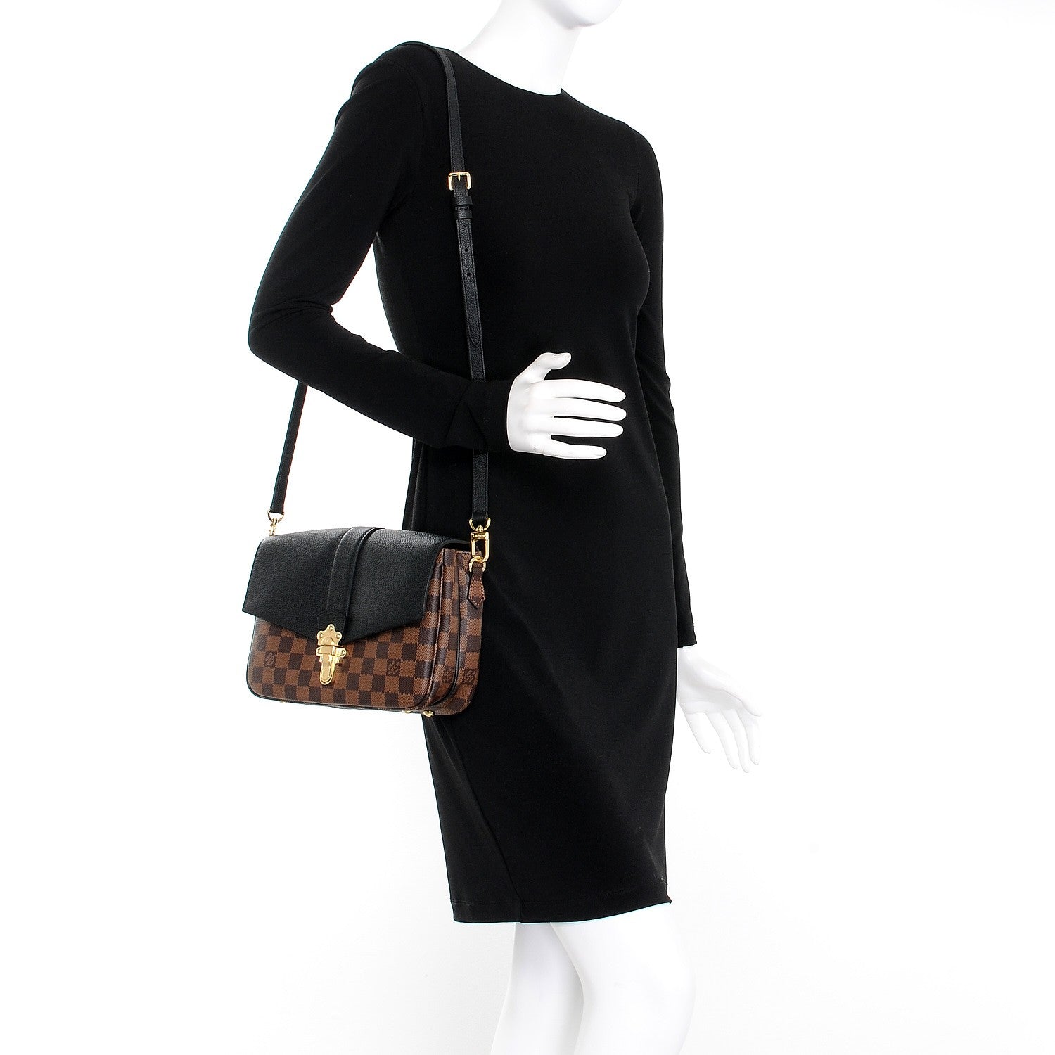 Louis Vuitton Damier Ebene Clapton Black 2 of 8