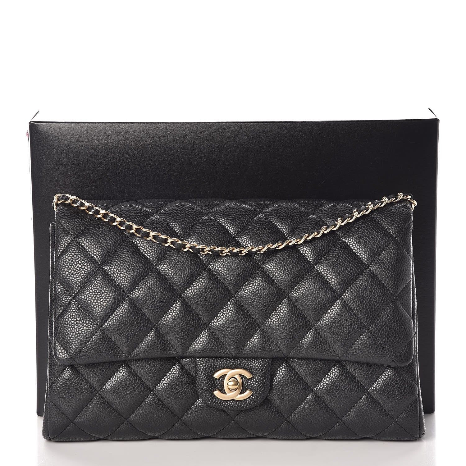 Chanel Caviar Quilted Clutch With Chain Flap Black 10 of 10