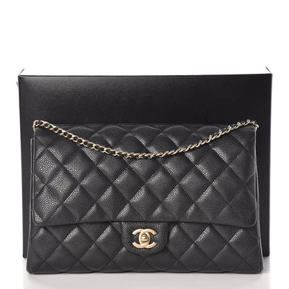 Chanel Caviar Quilted Clutch With Chain Flap Black 10 of 10