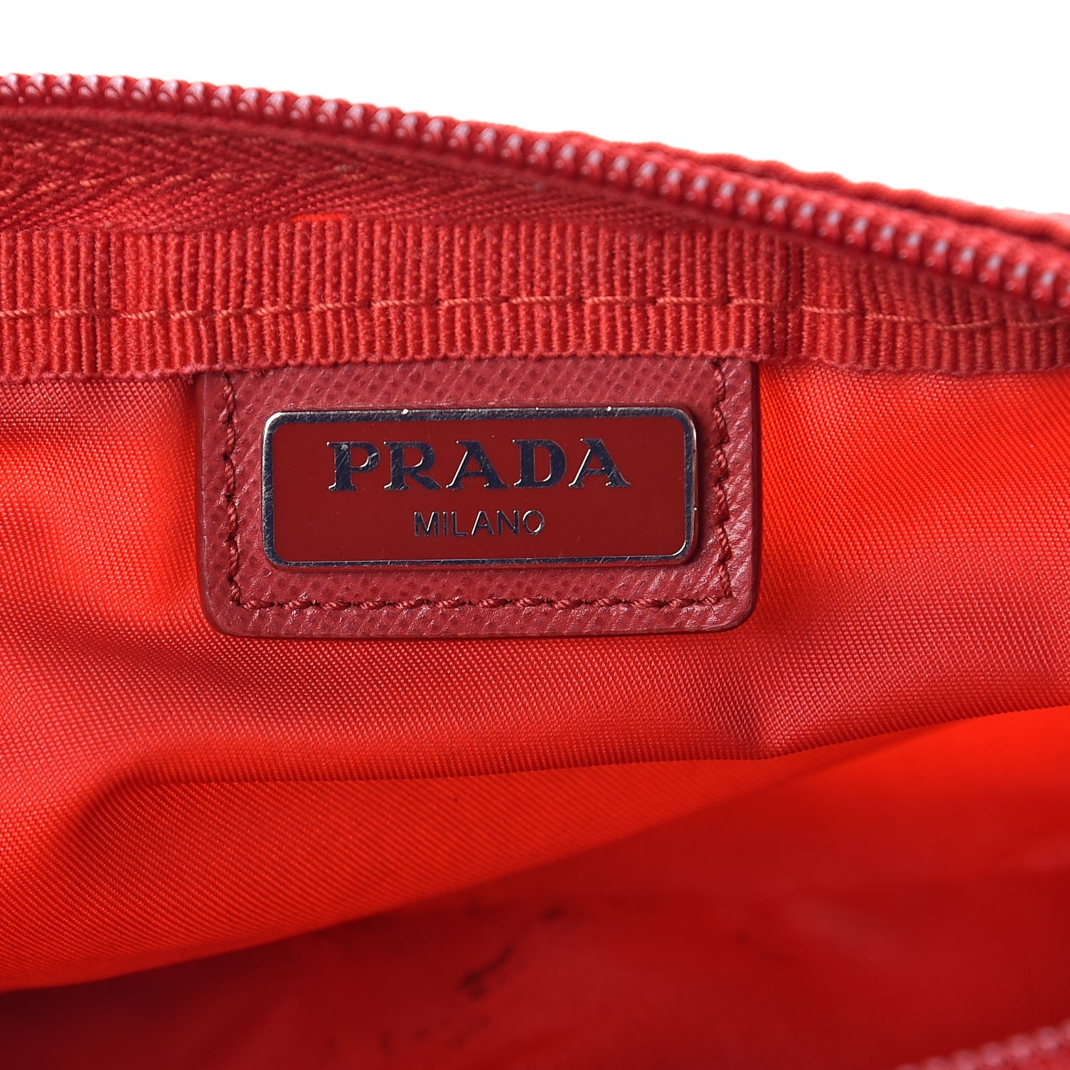 Prada Nylon Vela Cosmetic Pouch Rosso 7 of 9