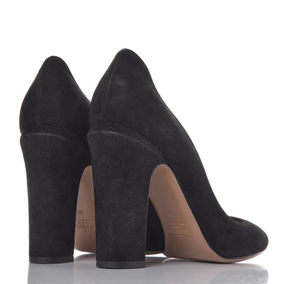 Valentino Garavani Suede Tan-Go Mary Jane 100mm Pumps 40 Black 4 of 9
