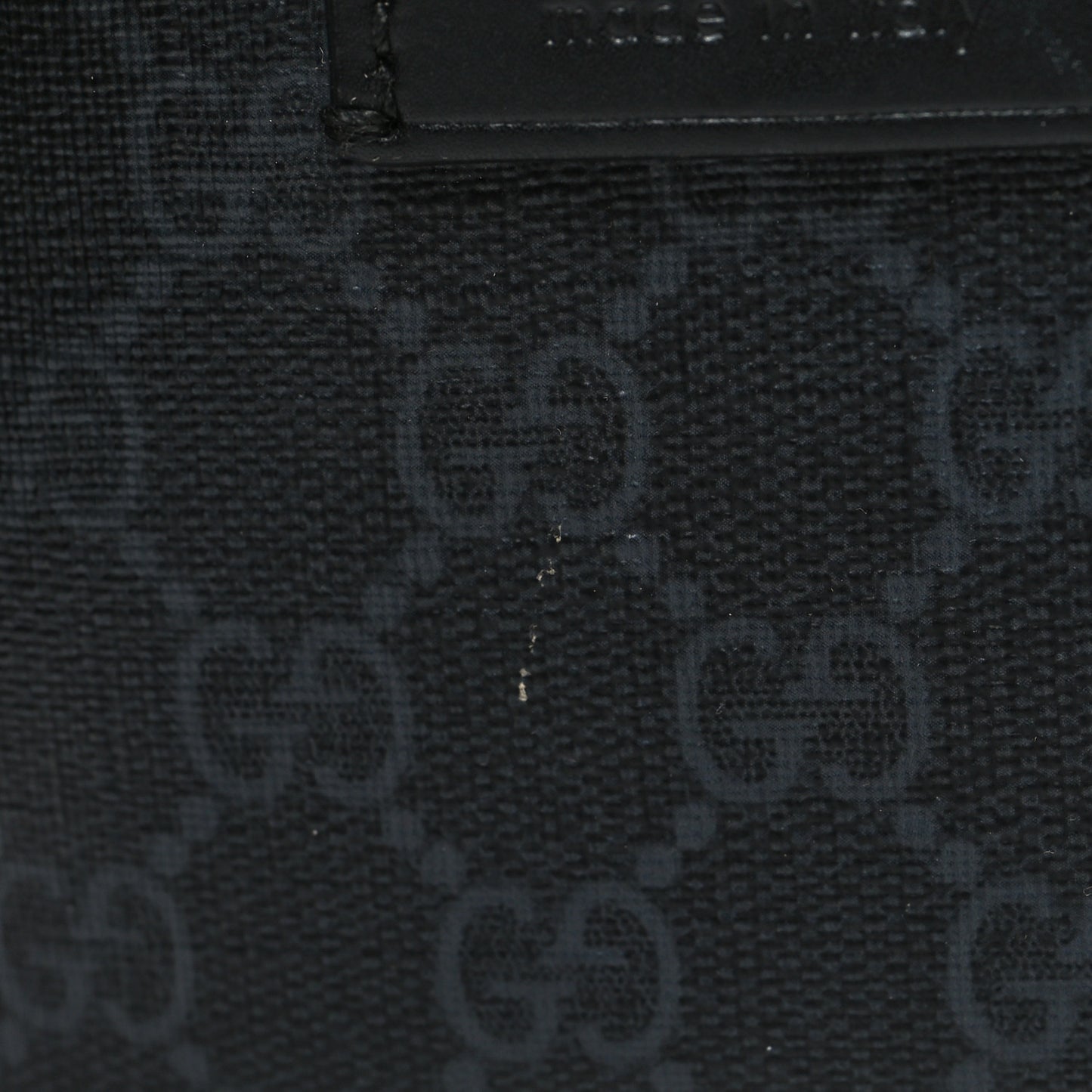 GG Supreme Monogram Appia Calfskin Web Messenger Bag Black
