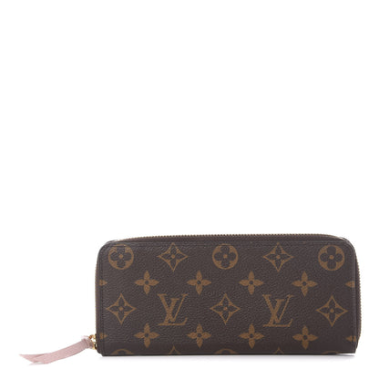 Louis Vuitton Monogram Clemence Wallet Rose Ballerine 1 of 7