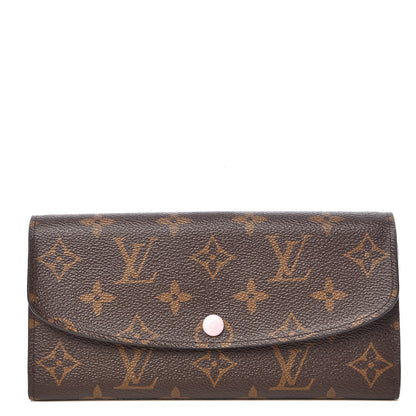Louis Vuitton Monogram Emilie Wallet Rose Ballerine 1 of 8
