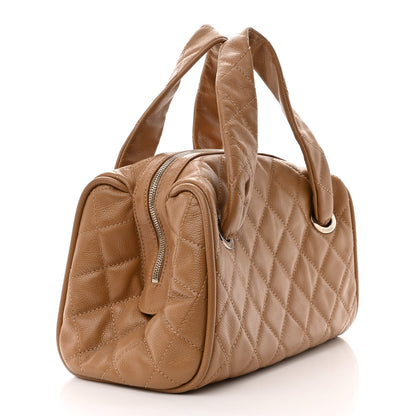 Chanel Caviar Quilted CC Timeless Bowler Dark Beige 3 of 15