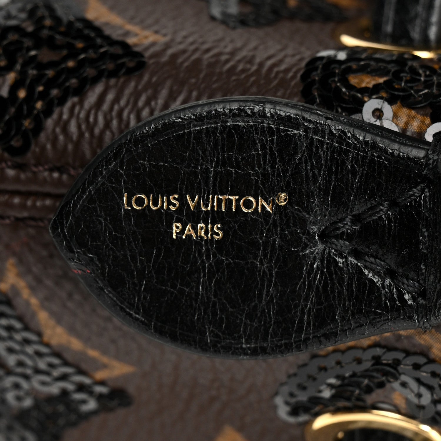 Louis Vuitton Monogram Sequins Noe BB Black 6 of 10