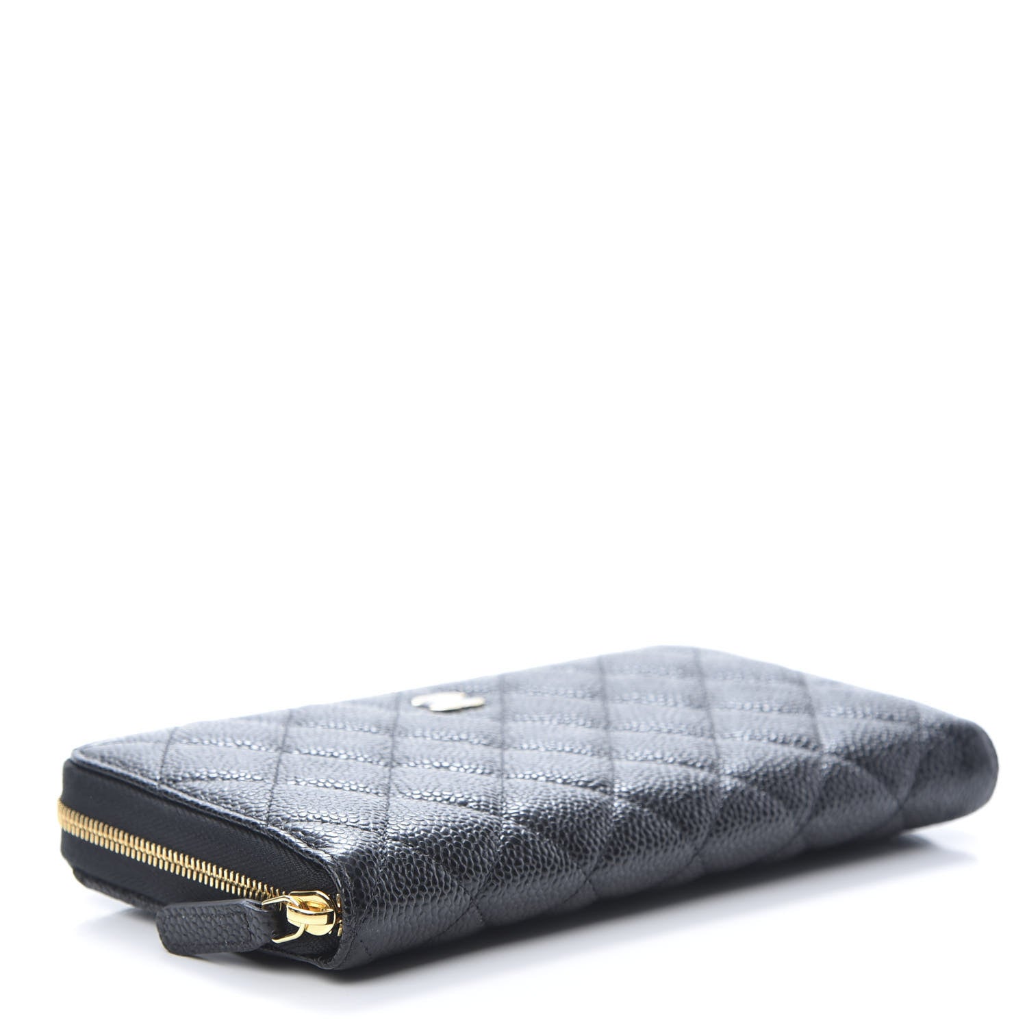 Chanel Caviar Quilted Large Gusset Zip Around Wallet Black 4 of 9