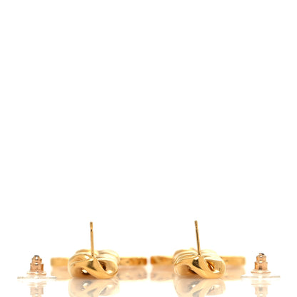 Chanel Metal CC Pick Drop Earrings Gold 3 of 4