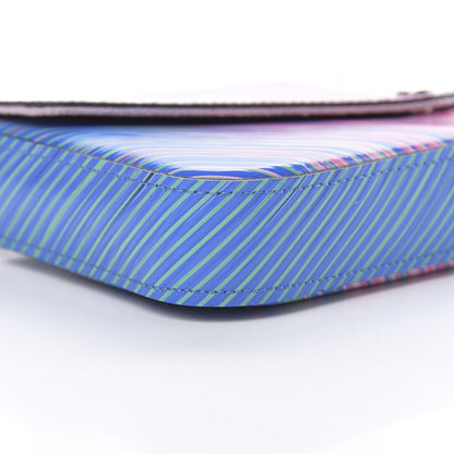 Louis Vuitton Epi Tropical Pochette Felicie Blue Rose 11 of 14
