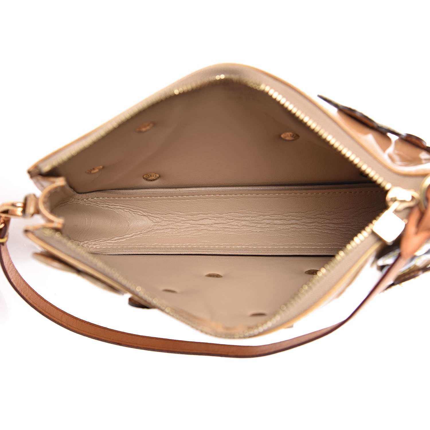 Louis Vuitton Vernis Lexington Fleurs Pochette Beige 5 of 15