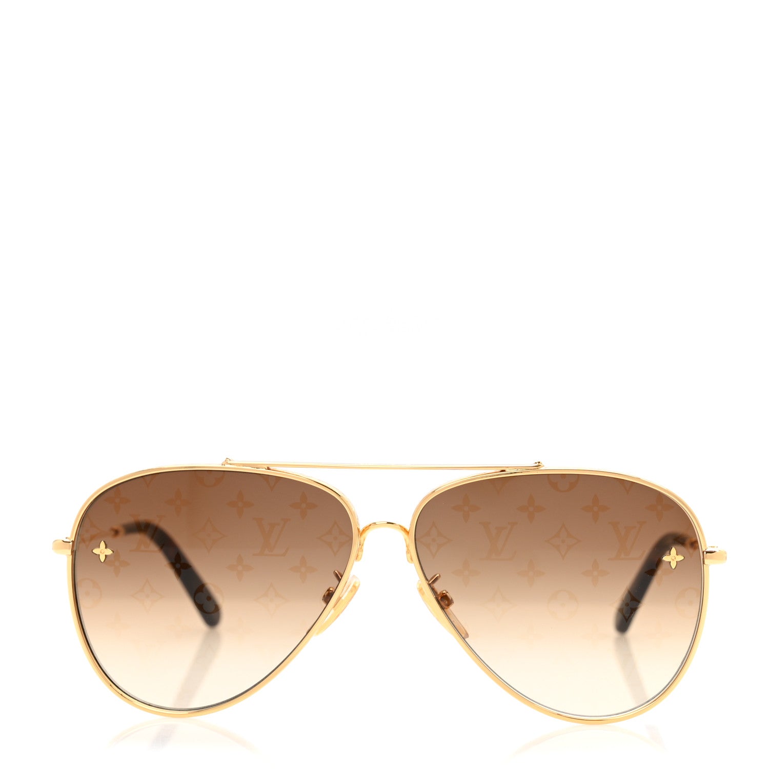 Louis Vuitton Metal The LV Pilot Sunglasses Z1619U Gradient Brown Monogram 2 of 8