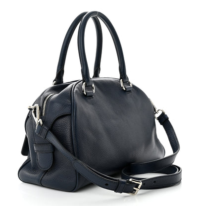 Prada Vitello Daino Bowling Bag Baltico 3 of 9