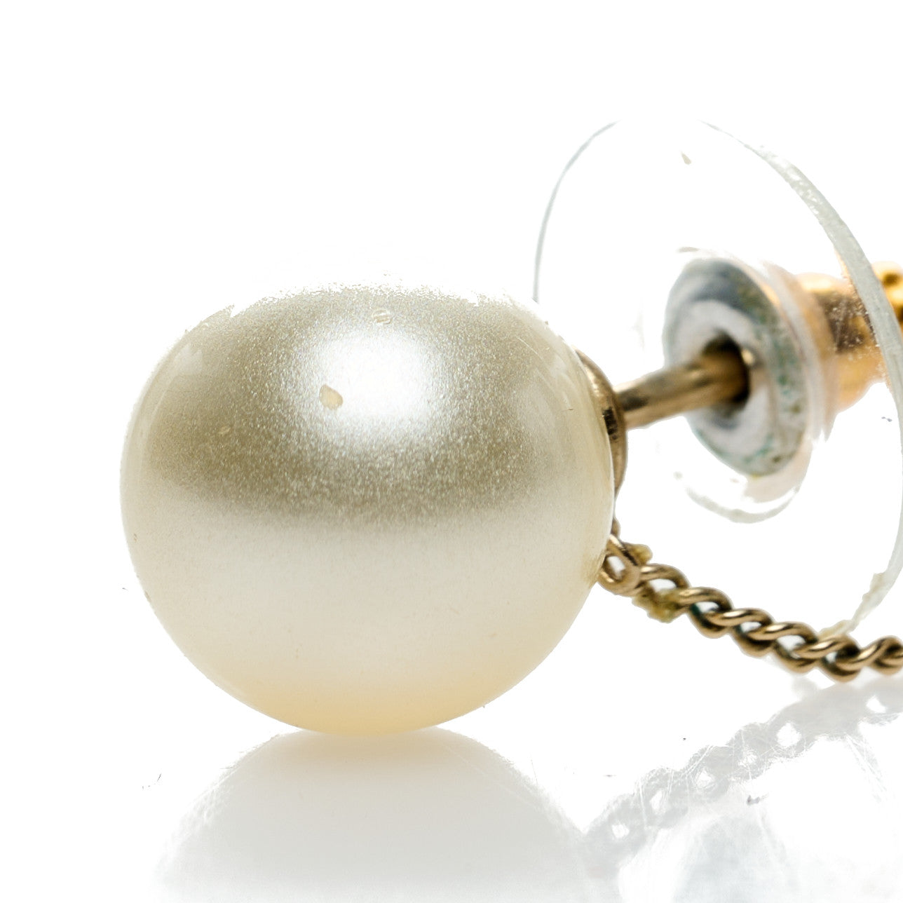 Chanel Pearl CC Chain Drop Earrings Gold 6 of 8