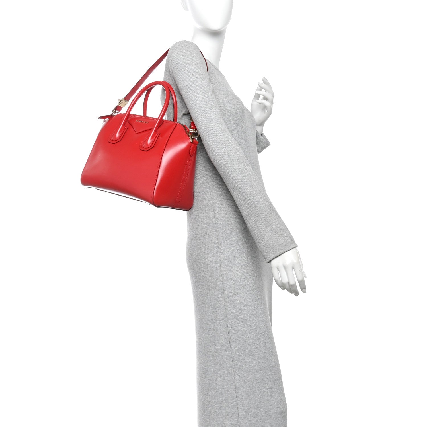 Givenchy Shiny Lord Calfskin Small Antigona Red 2 of 10