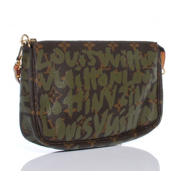 Monogram Graffiti Pochette Accessories Kaki