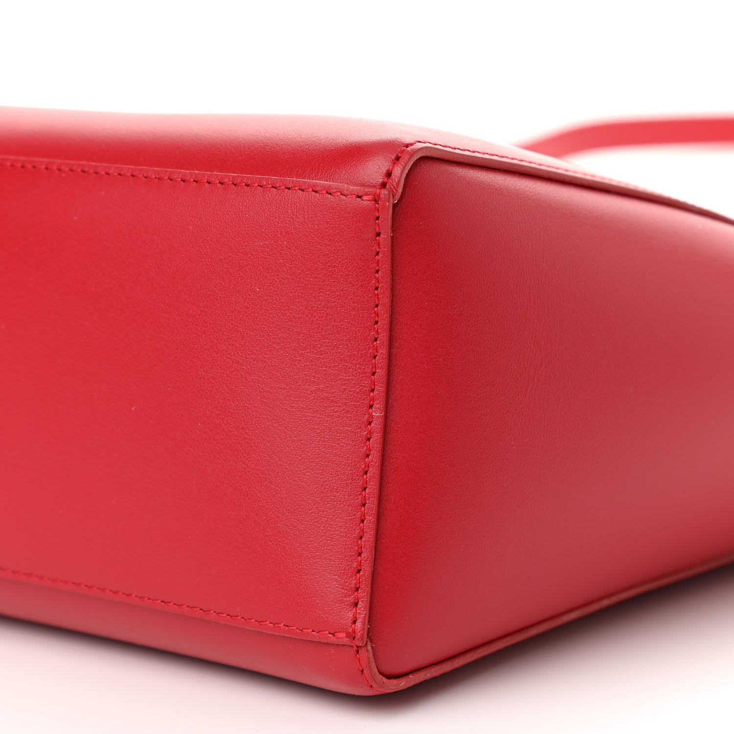Mansur Gavriel Calfskin Logo Mini North South Tote Flamma 9 of 9