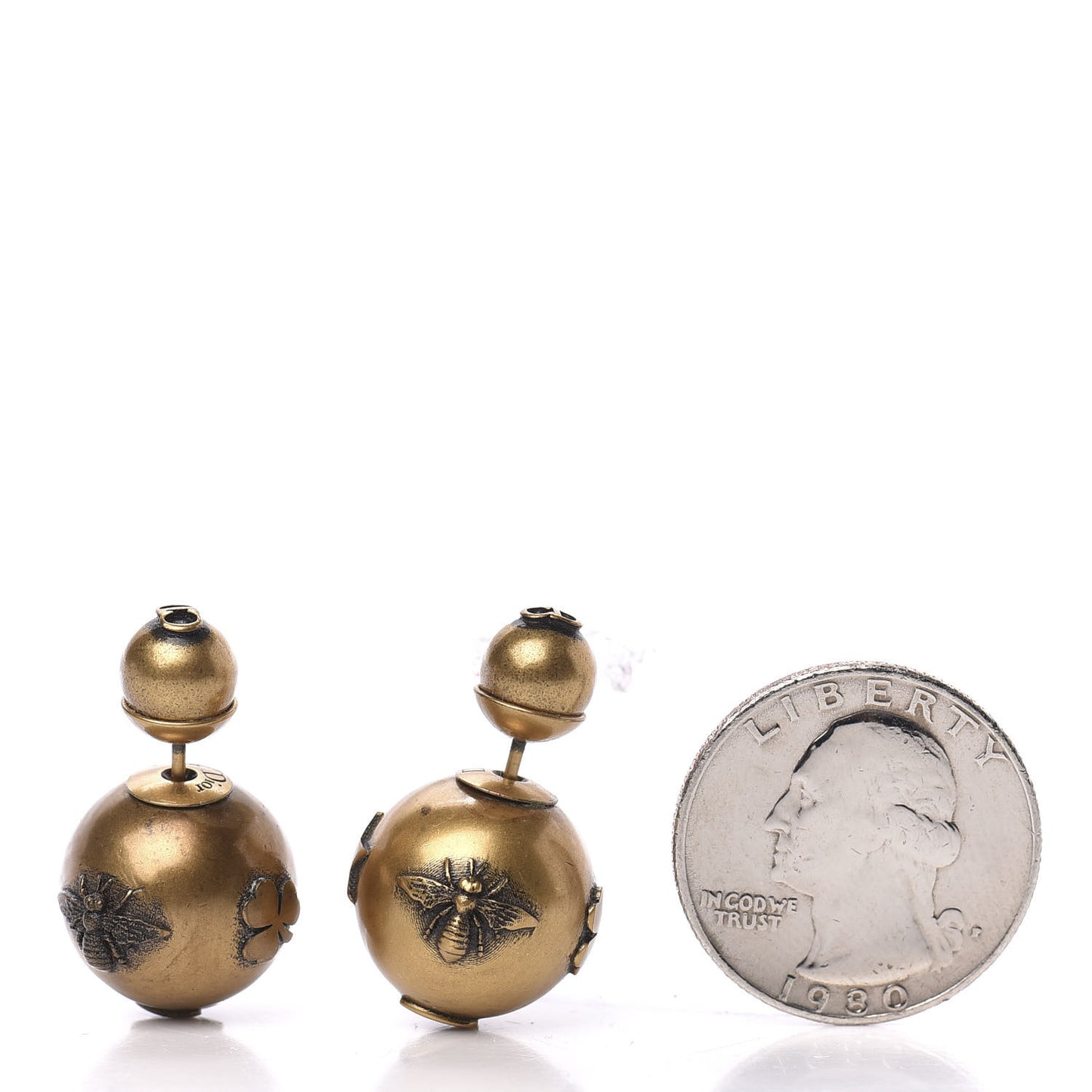 Metal Bee Mise En Dior Tribal Earrings Gold