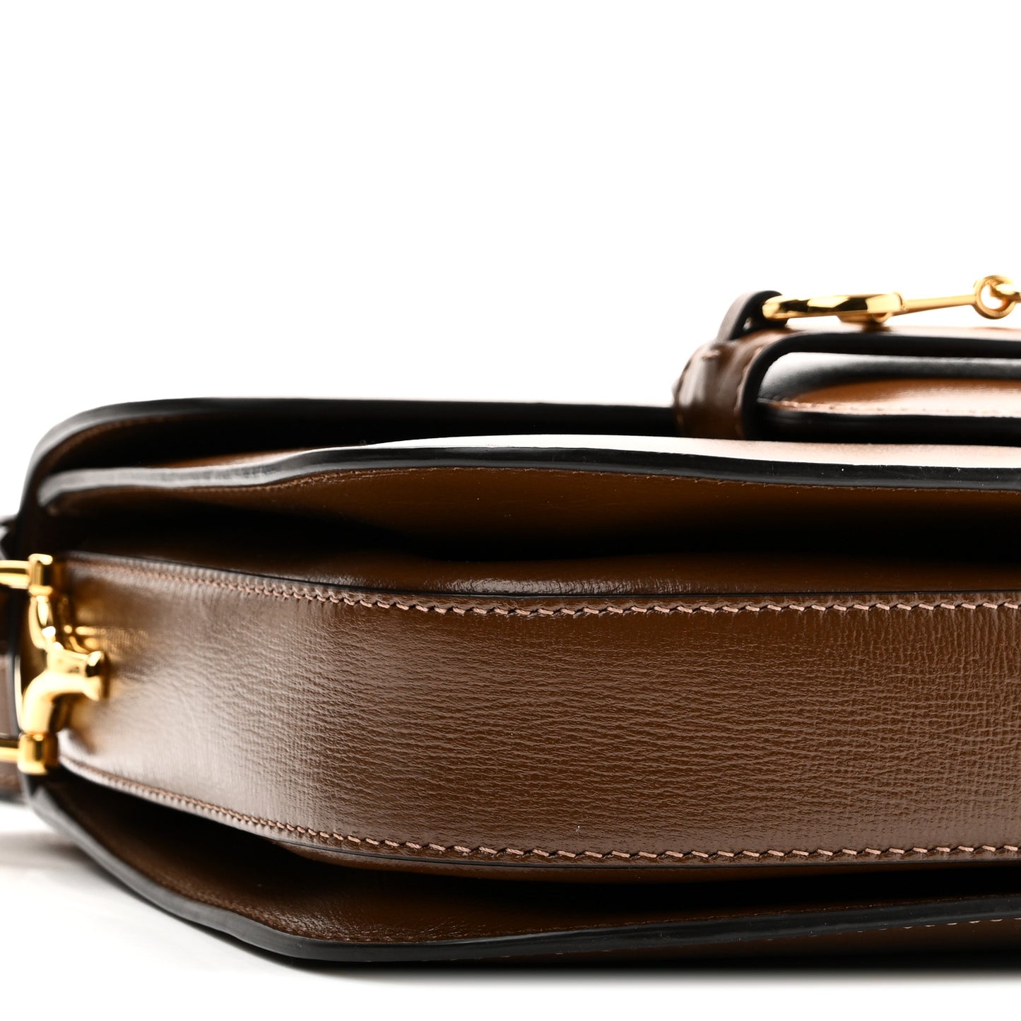 Azalea Calfskin Horsebit 1955 Shoulder Bag Brown Sugar