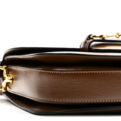 Gucci Azalea Calfskin Horsebit 1955 Shoulder Bag Brown Sugar 9 of 10