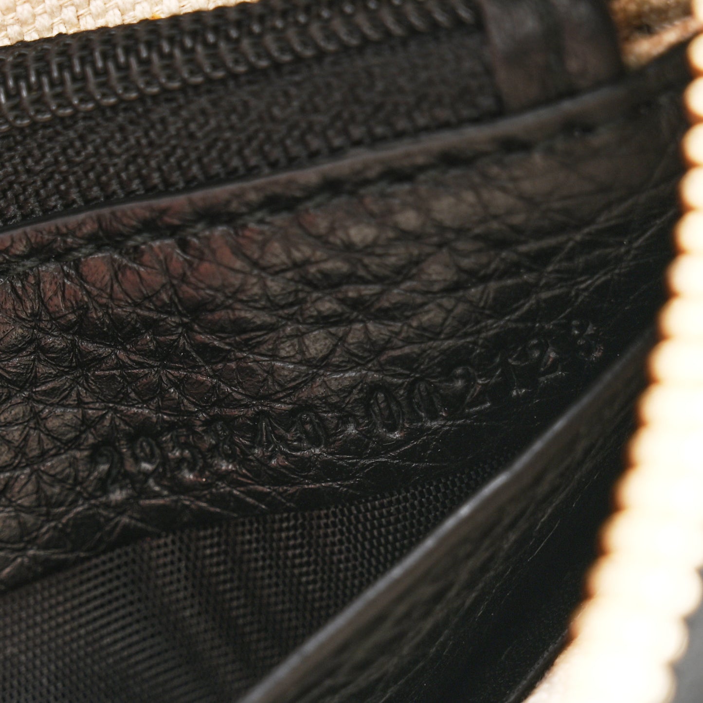 Pebbled Calfskin Soho Wristlet Black