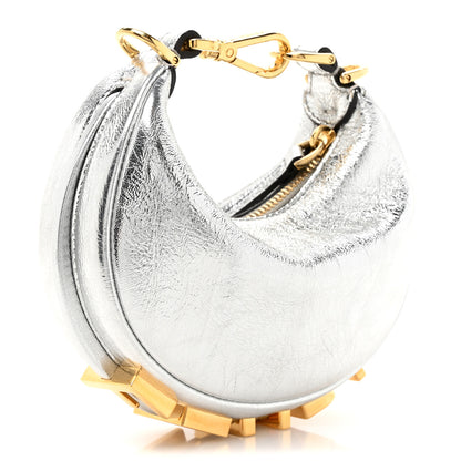 Fendi Rock Millenium Nano Fendigraphy Hobo Charm Argento 3 of 10