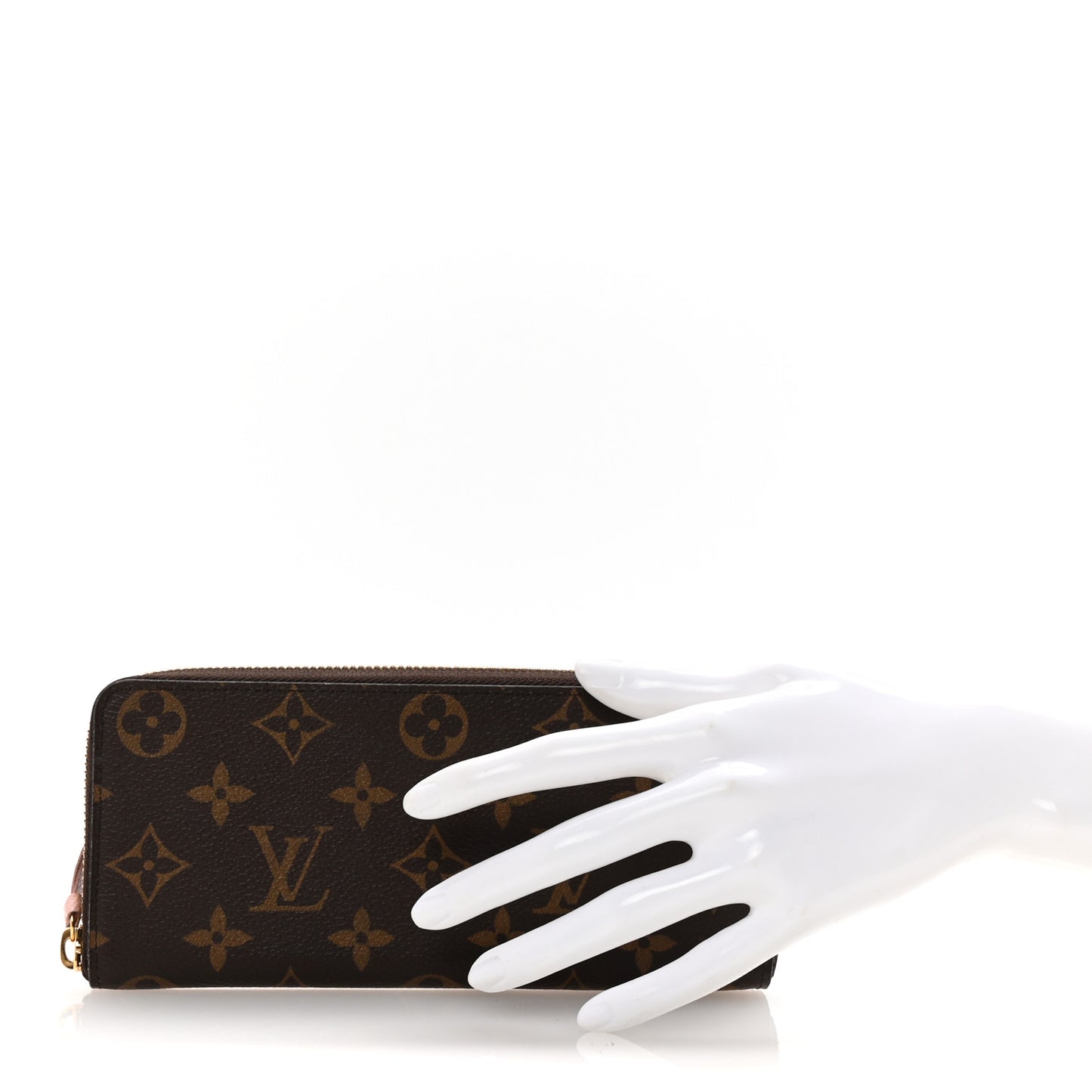 Monogram Clemence Wallet Rose Ballerine