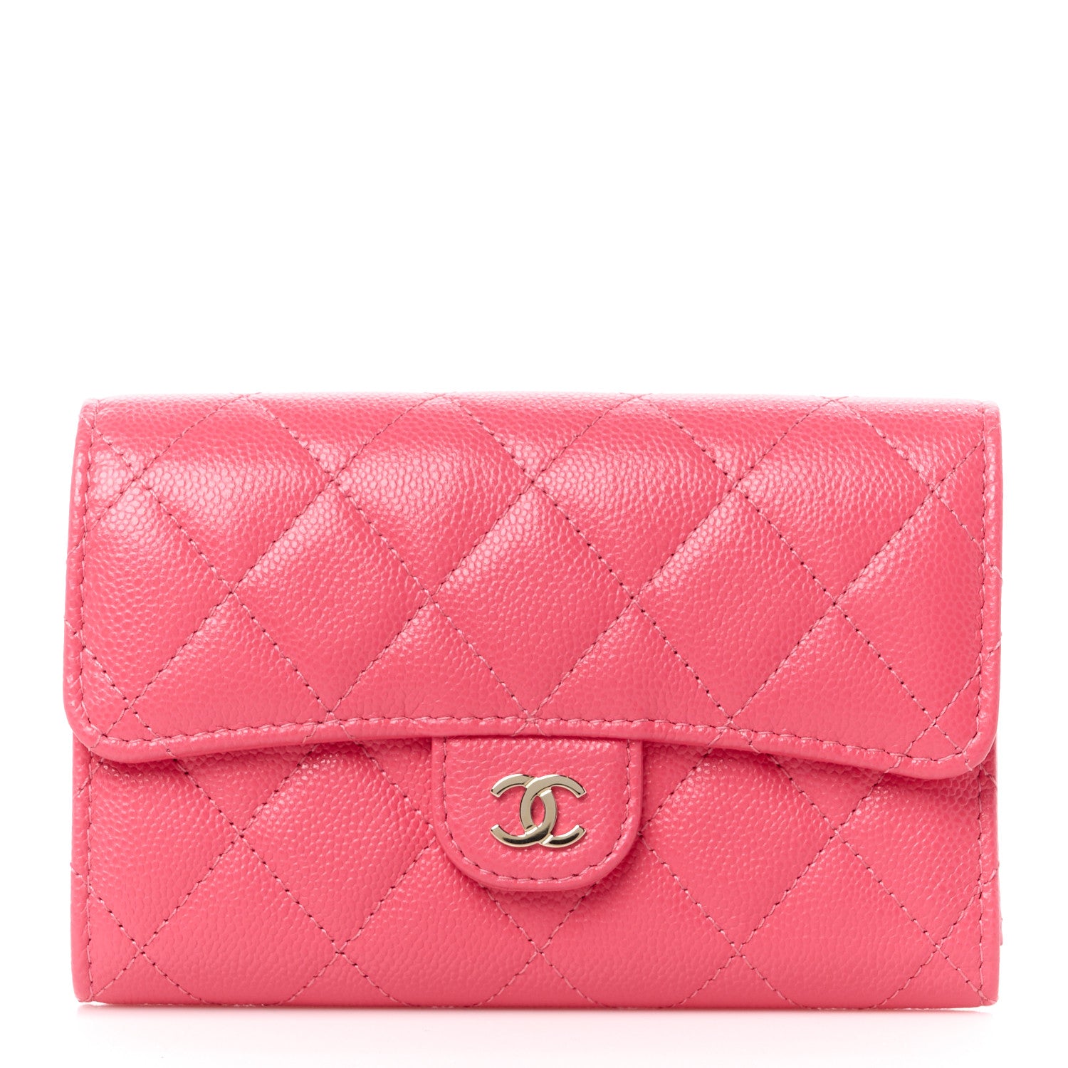 Chanel Caviar Quilted Medium Flap Wallet Pink 1 of 13