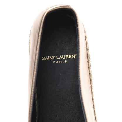 Saint Laurent Metallic Lambskin Monogram Espadrilles 36.5 Blush 6 of 9