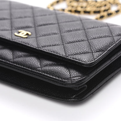 Chanel Caviar Quilted Wallet On Chain WOC Black 11 of 12
