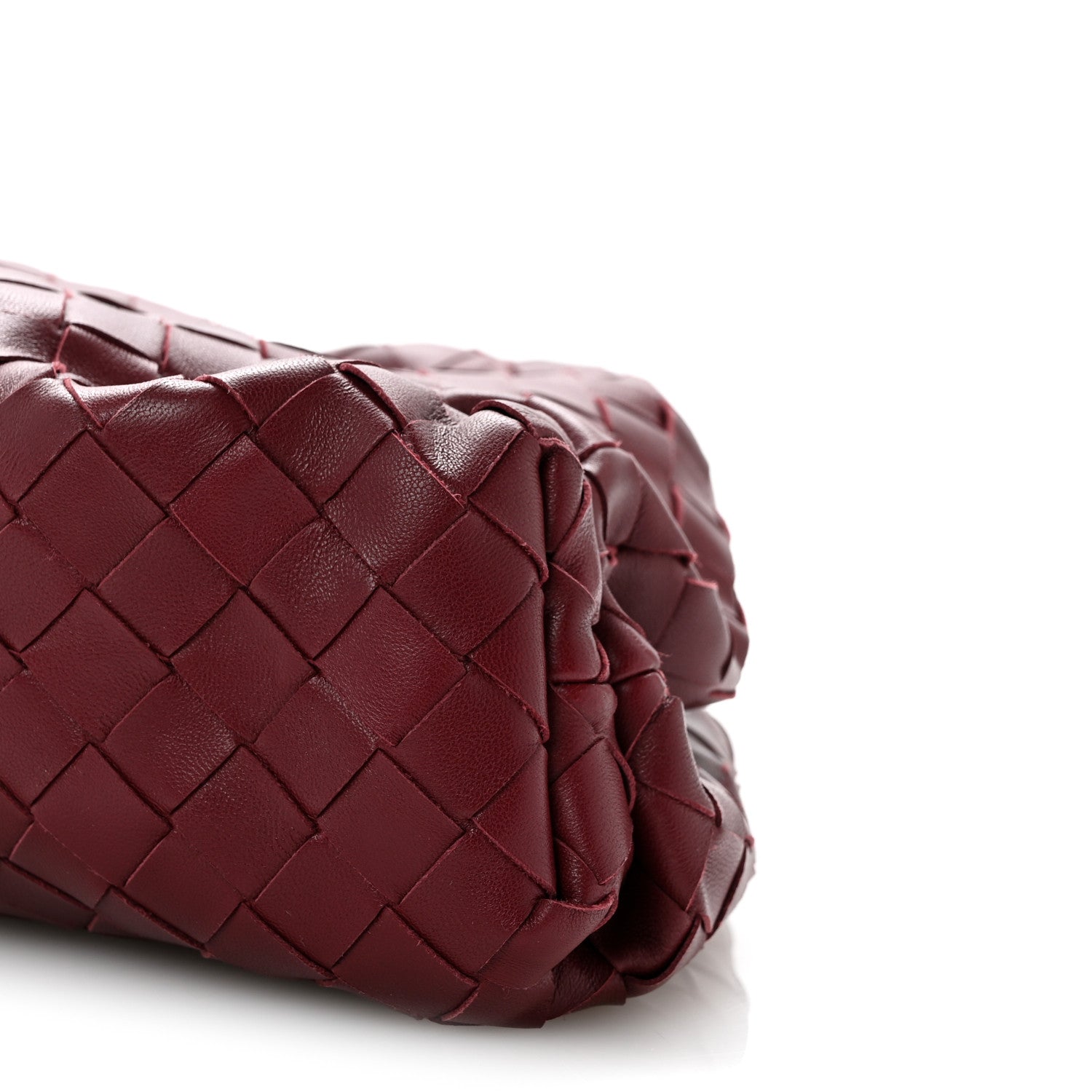 Bottega Veneta Nappa Maxi Intrecciato The Pouch Oversized Clutch Bordeaux 10 of 11