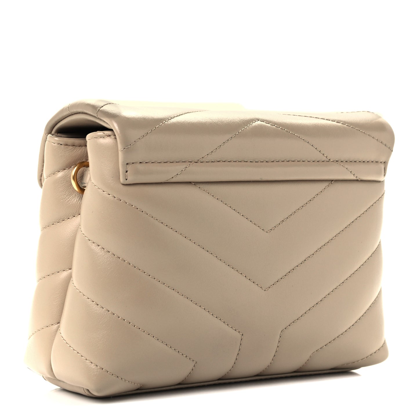 Calfskin Y Quilted Monogram Toy Loulou Crossbody Bag Dark Beige