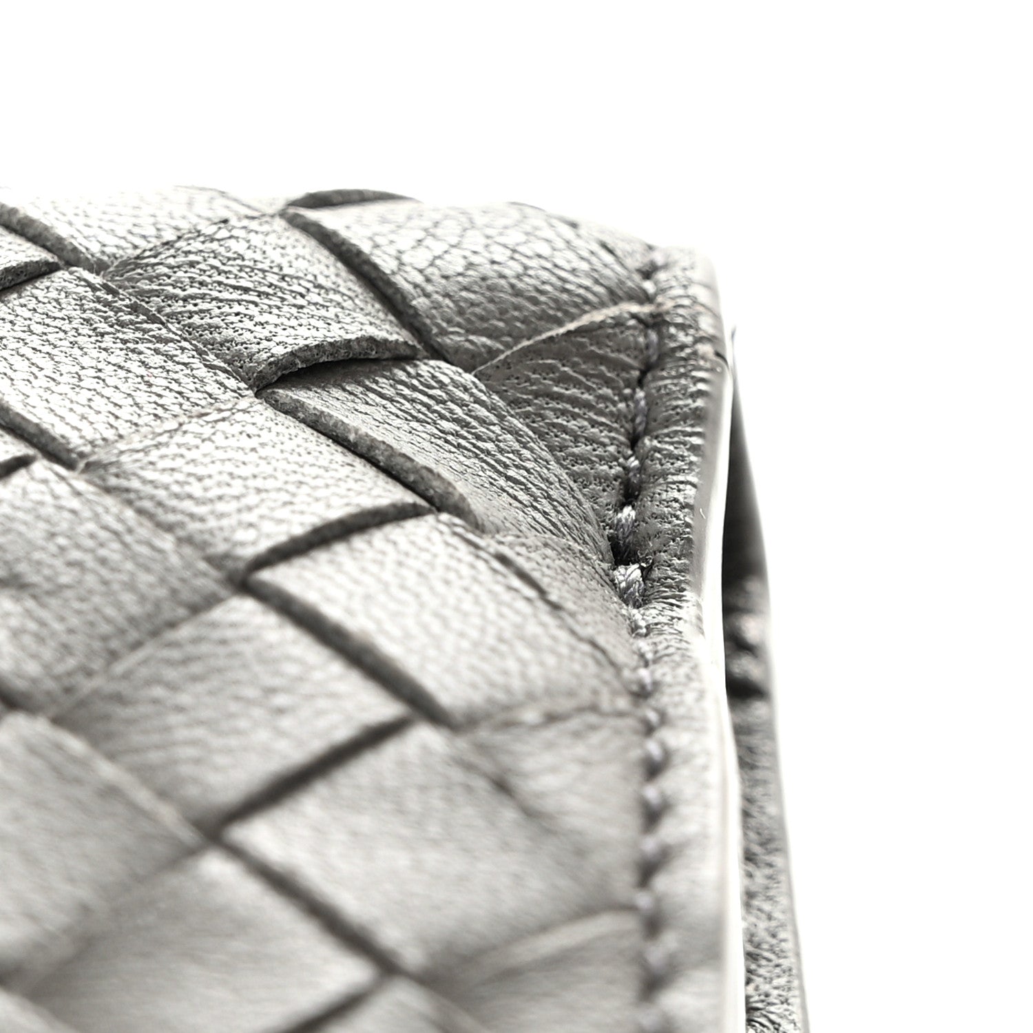 Bottega Veneta Nappa Intrecciato Mini Wallet Grey 11 of 12