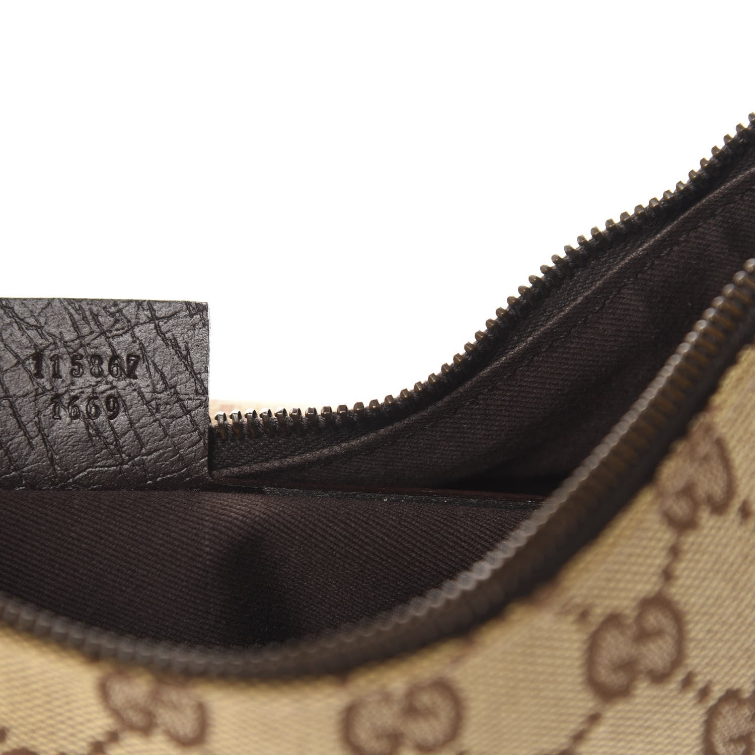 Gucci Monogram Medium Horsebit Chain Hobo Dark Brown 10 of 11