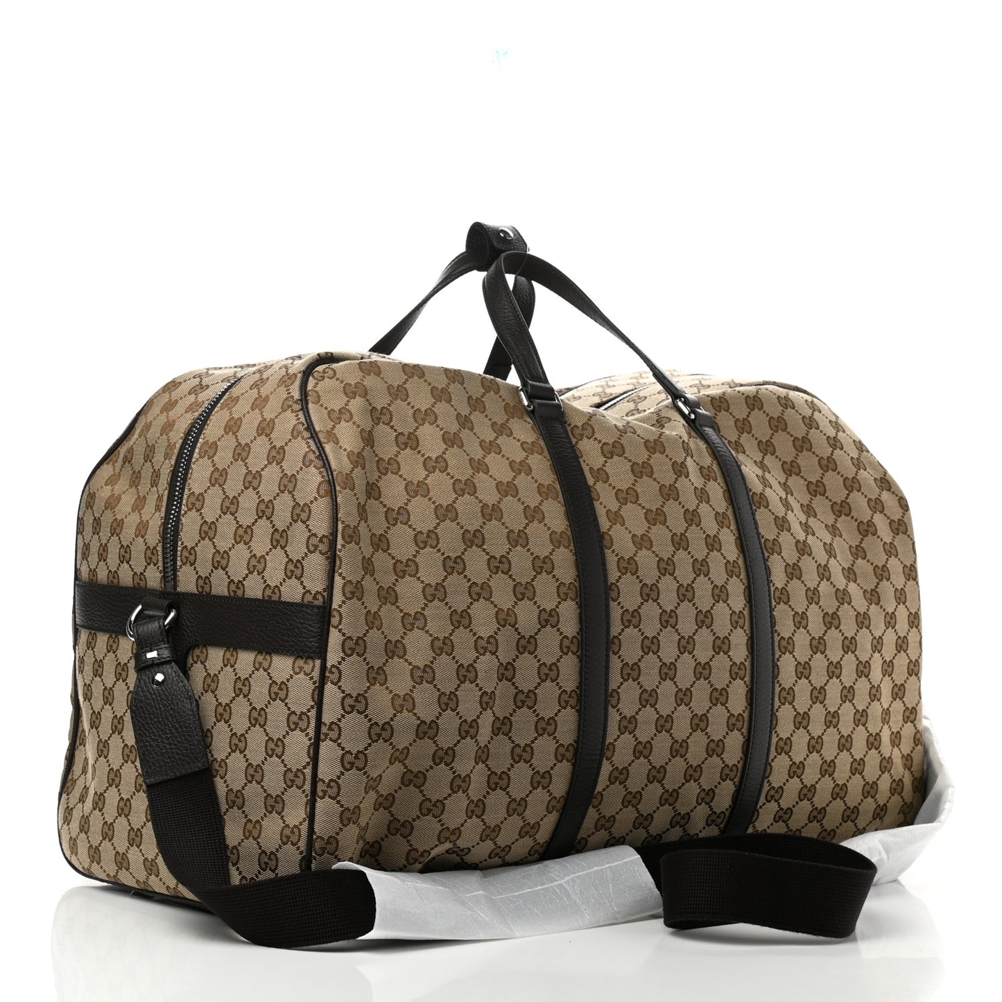 Monogram Dollar Calfskin Large Boston Duffle Bag Beige Ebony Testa di Moro Marrone Scuro