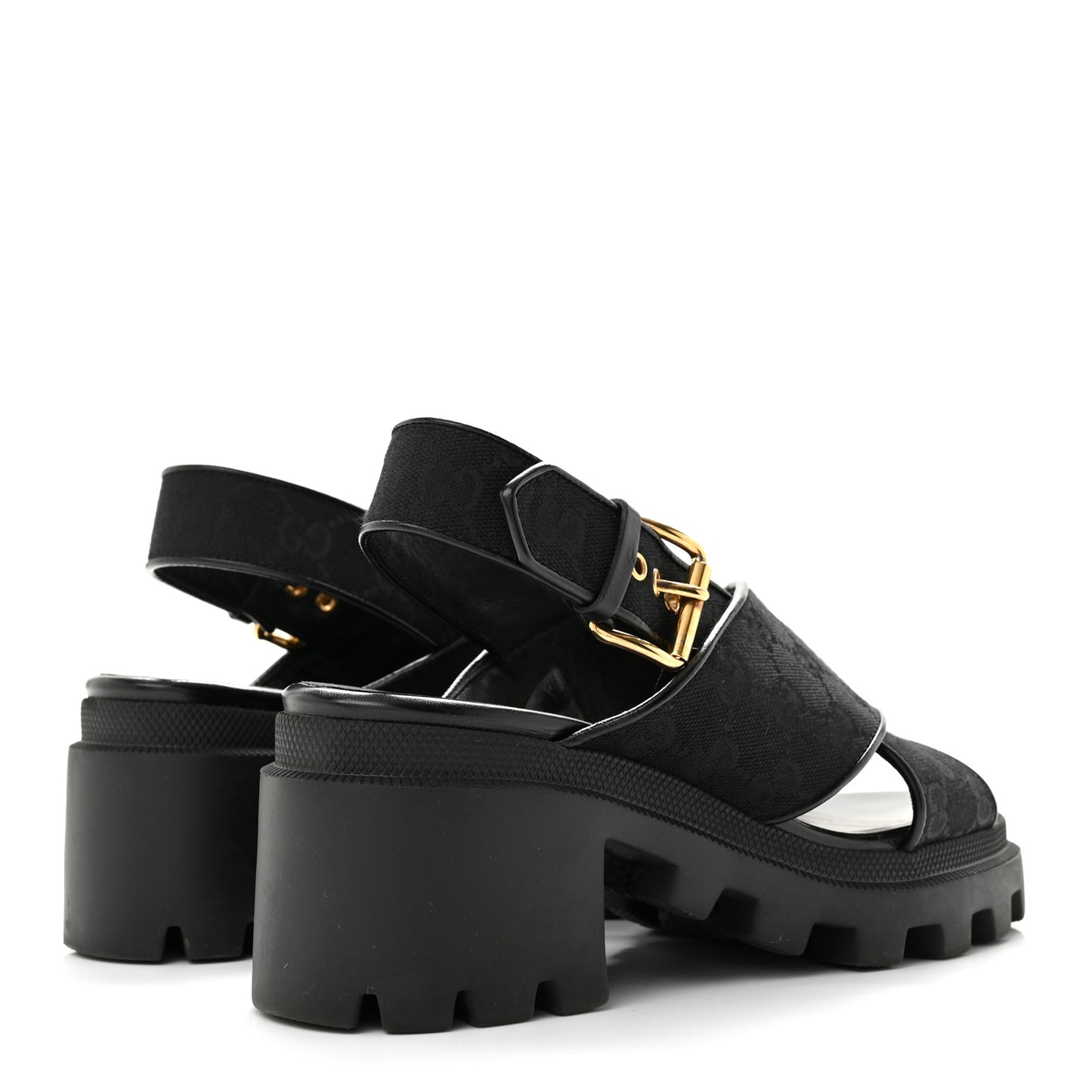 Monogram Granada Kid Trip 40/72mm Lug Sole Sandals 38.5 Black